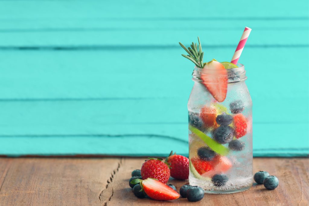 blueberry strawberry mojito