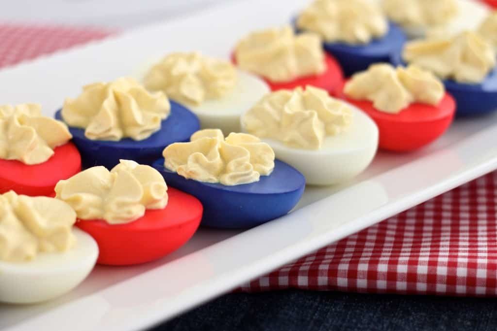 patriotic deviled eggs